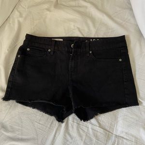 GAP black denim summer cut off shorts
